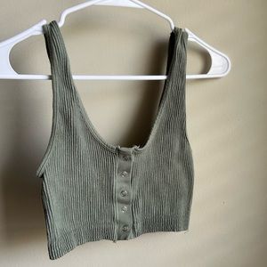 Aerie green cropped tank